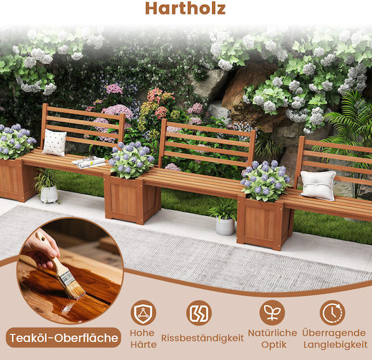 Costway Wooden Planter Box 91x46.5x172 cm
