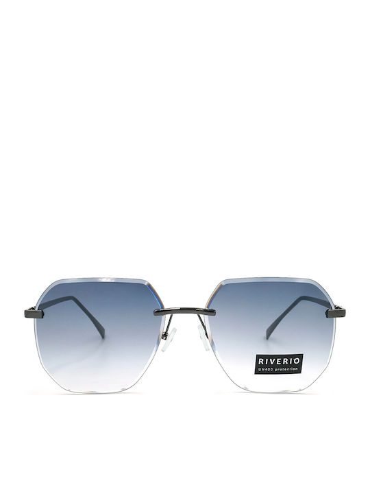 Riverio Blue Sunglasses With Metallic Frame Riverio Blue Sunglasses With Metallic Frame