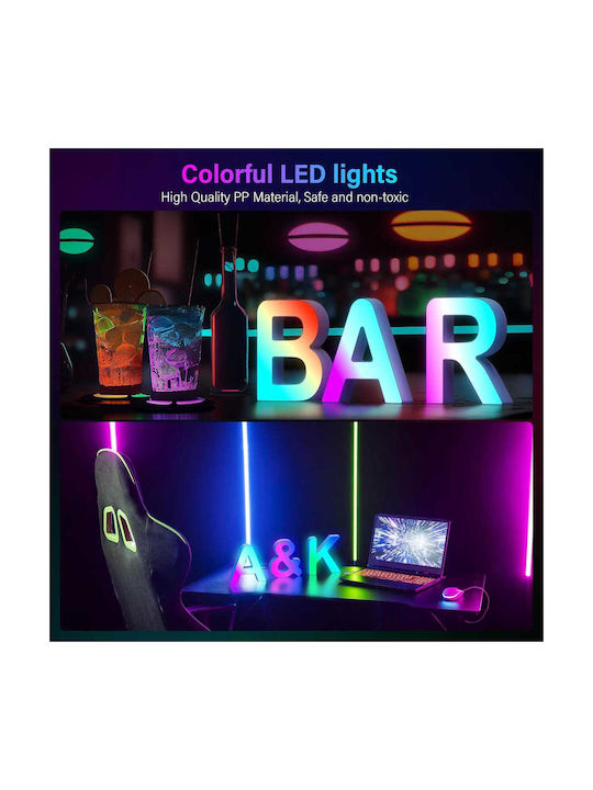 Lămpi Decorative Pentru Masă Luminoase RGB Scrisoare