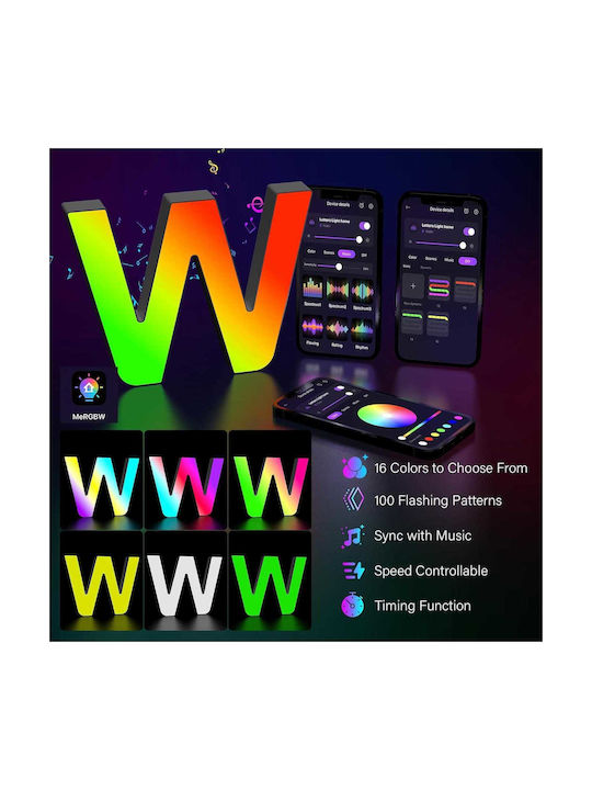 Lămpi Decorative Pentru Masă Luminoase RGB Scrisoare