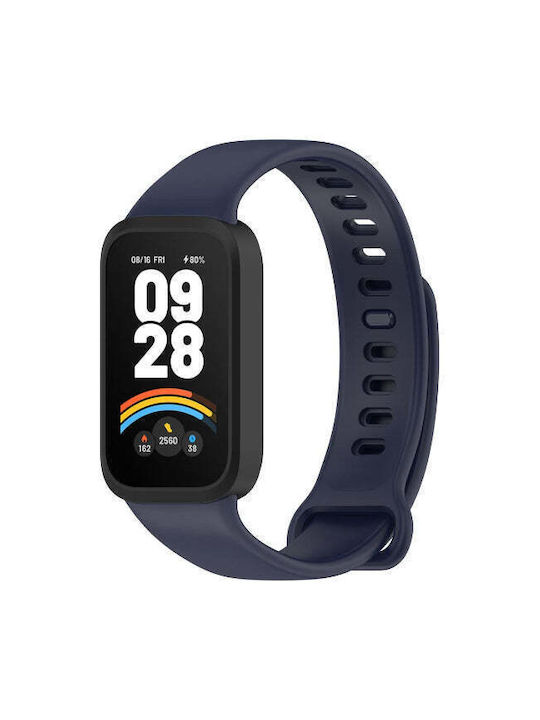 Silikonarmband Xiaomi Band 9 Active Redmi Band 3 Smartwatch Armband Handgelenkband Dunkelblau