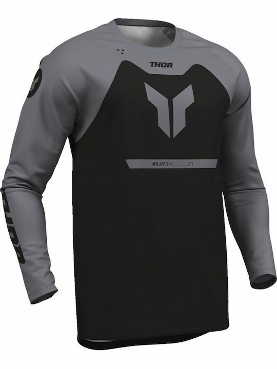 Thor Μπλούζα Menace Racewear Ridemode Black Γκρί Μαύρα Polyester