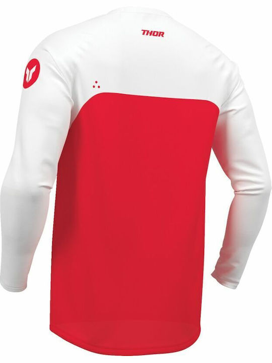 Thor Μπλούζα Menace Racewear Ridemode Red Λευκά Κόκκινα Polyester