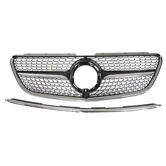 Маска Mercedes-Benz Vito W447 20+ Diamond Look Хром Черен 1 Брой