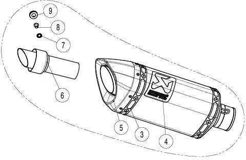 Replacement Silencer Yamaha '14–'26 Akrapovic M-ap02102c