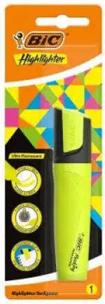 BIC Μαρκαδόρος Υπογράμμισης Κίτρινος 1.7mm