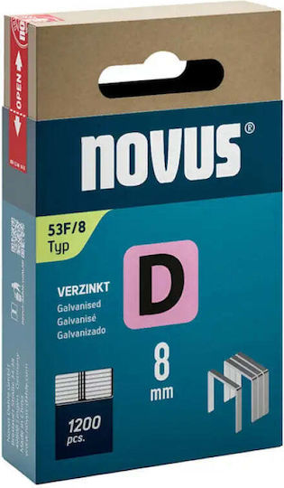 D-type Staples 53f 8 Mm Novus 1200 Pieces