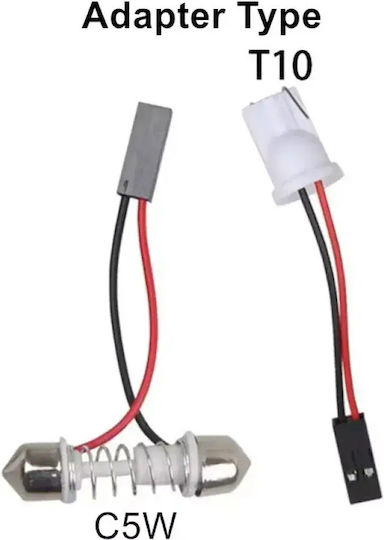 LED Плафонера Универсална 31мм-42мм Т10 Ултра Ярка 24 COB LED 12V 2 Бр TC-438