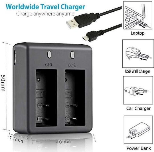 Battery Charger Sj4000 Sj5000 M10 Dual