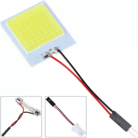 LED Плафонера Универсална 31мм-42мм Т10 Ултра Ярка 24 COB LED 12V 2 Бр TC-438