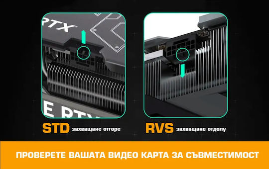 Ezdiy-fab 12vhpwr 600w Gpu Адаптер Rvs 90° Черен