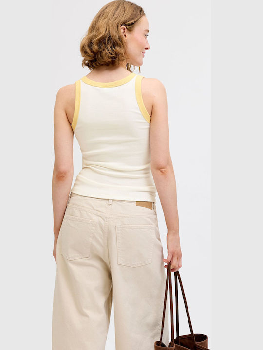 Women's Cotton Sleeveless Yellow Blouse