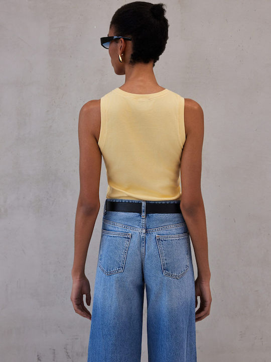 Women's Sleeveless Blouse Butter Yellow