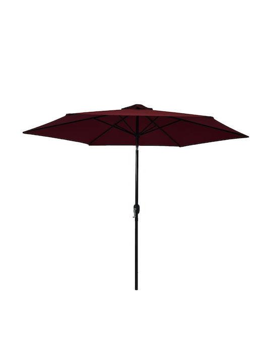 Umbrelă Rotundă Metalică Burgundy Φ3xÎnălțime2.22m