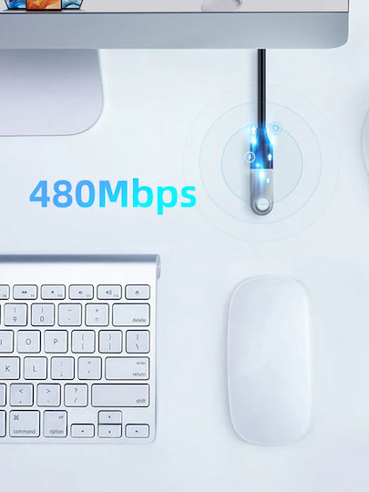 Cabletime USB 2.0 Cable USB-A male - USB-A female Μαύρο 1.5m