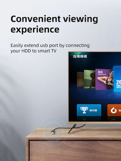 Cabletime USB 2.0 Cable USB-A male - USB-A female Μαύρο 1.5m CT-AMAF2.0-PB1.5