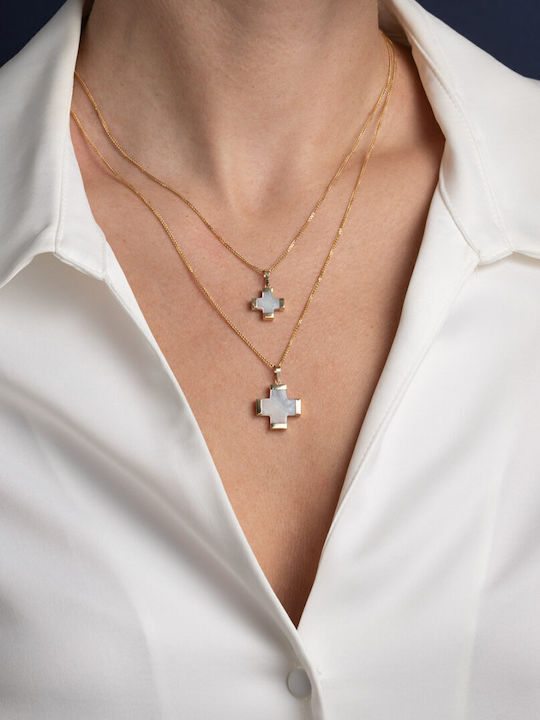George Art Jewels Χρυσός Σταυρός 14Κ χωρίς Αλυσίδα