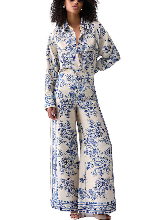 Better Women's Trousers Floral Ecru CA6230TS555 P9652