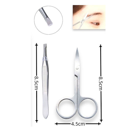 Novita Beauty Tools Stainless Ψαλίδι Τσιμπιδάκι Φρυδιών 2τεμ