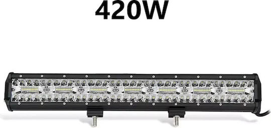 Led Super Triple-row 420watt Aδιάβροχη Μπάρα & Πλεξούδα & Bull-bar 14000lm-12/24volt Tc-401