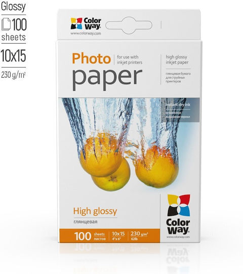 ColorWay Photo Paper Gloss A4 (21x30) for Inkjet Printers 25 Sheets