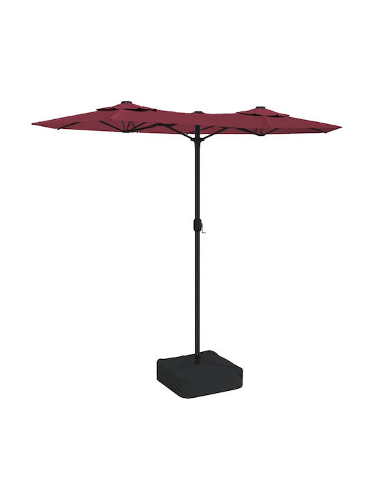 Aluminum Burgundy Garden & Terrace Parasol 3.16x1.45xHeight 2.4m