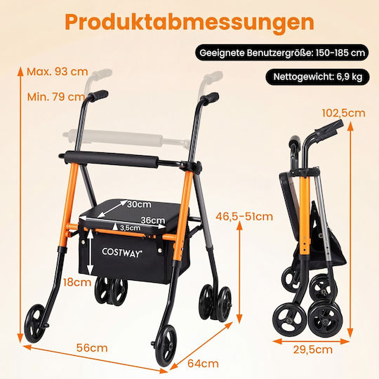 Costway Αδιάβροχο Προστατευτικό Κάλυμμα 93cm JH10037BK