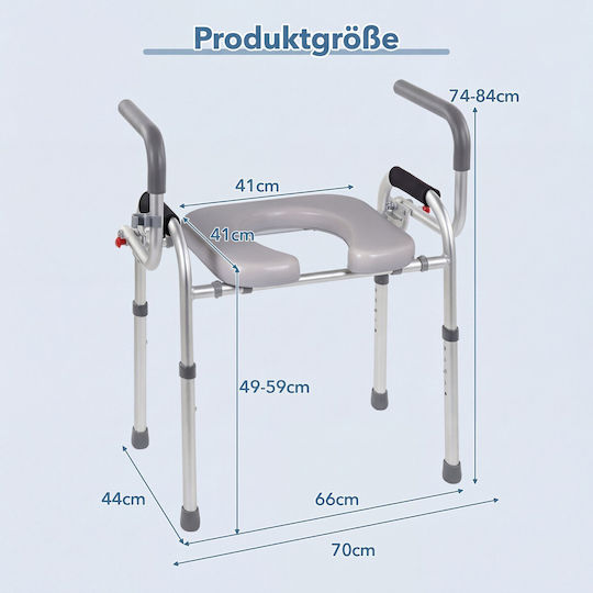 Costway Anușor de Ridicare pentru Toaletă 70cm BA8416SL