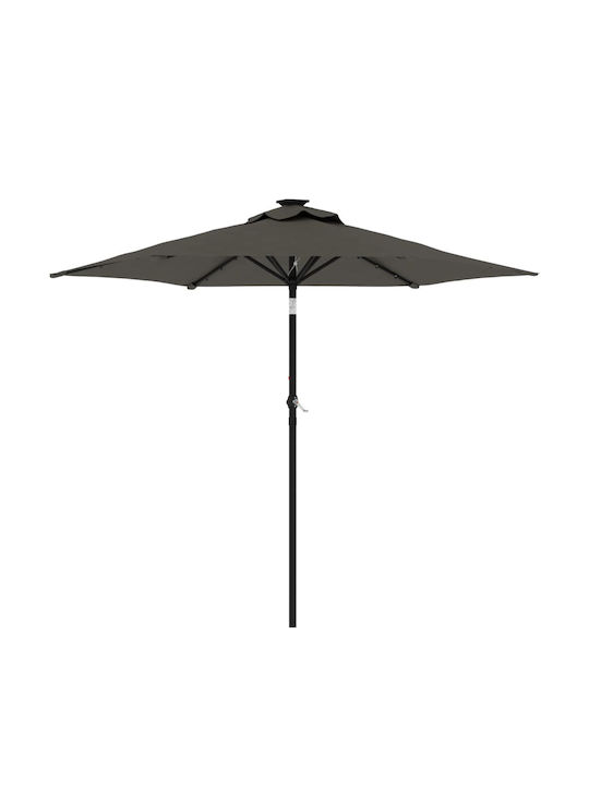 Round Metal Grey Parasol Φ2.12xH2.12m