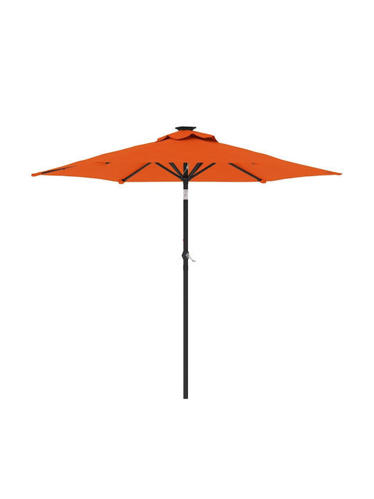 Runder Metallischer Garten- und Terrassen-Sonnenschirm Orange F2.12xY2.12m