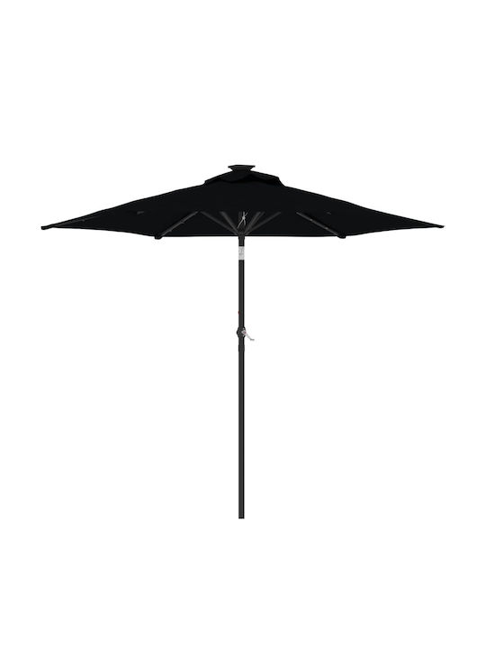 Umbrelă Rotundă Metalică Neagră Φ2.12xÎ2.12m