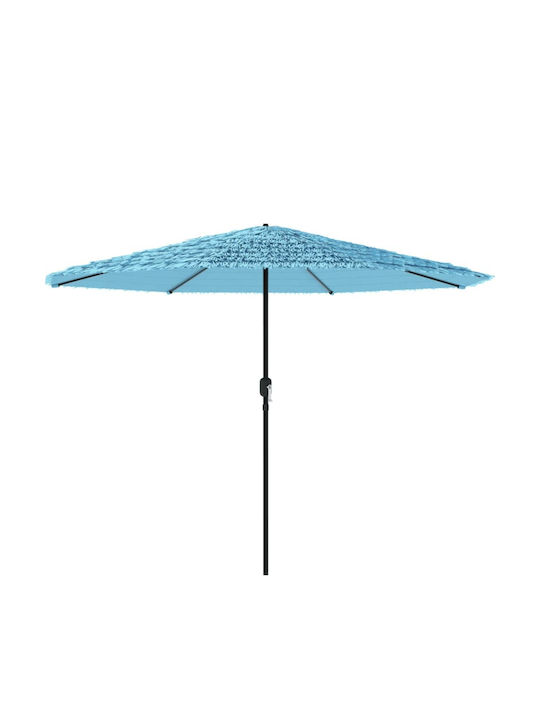 Rundschreiben Metallischer Blauer Garten- und Terrassen-Sonnenschirm Φ3.24xΥ2.47m