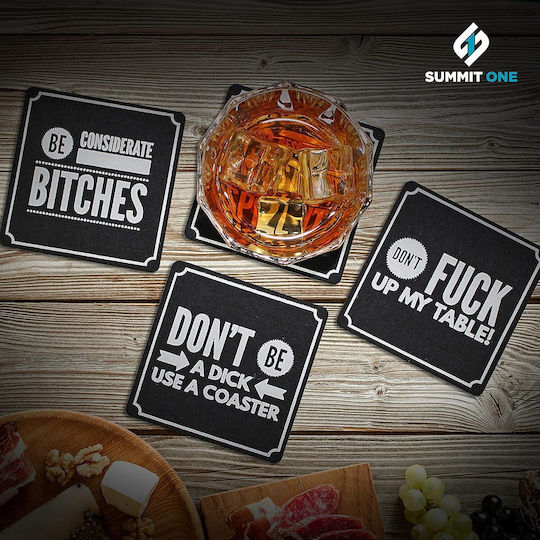 Felt Coasters Summit One Funny Drinks – Bar Accessories 10pcs
