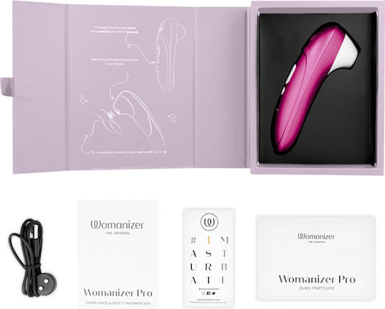 Womanizer Pro Vibrant Clitoral Stimulator Pink