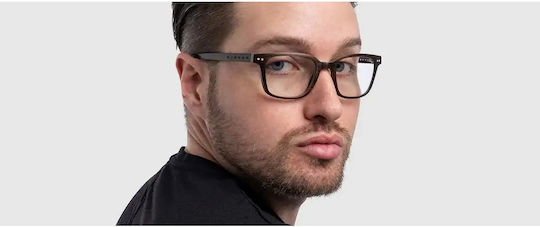 Computer Glasses Gunnar Muir Ebony Wood Amber
