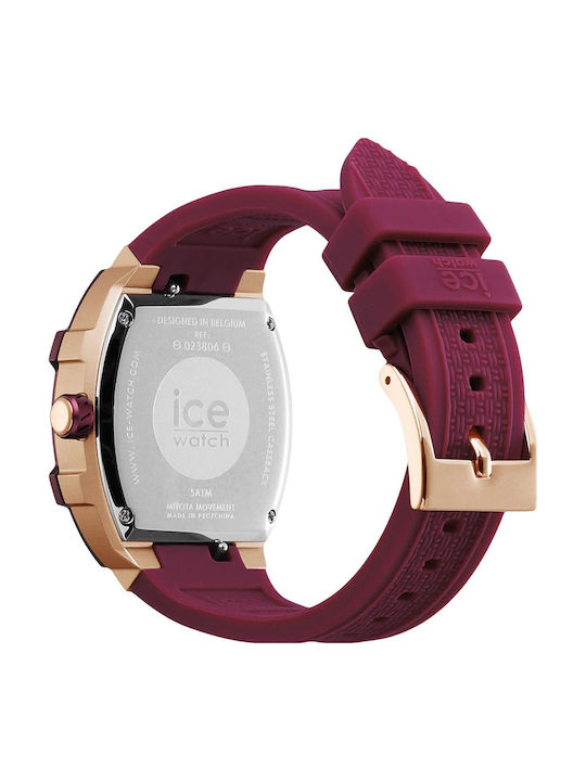 Ice Womens Watch 45mm Battery With Pink Rubber Strap
