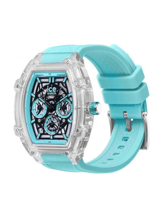 Ice Дамски Часовник 45mm Кварцов с Горно Синьо Каучуково Каишка