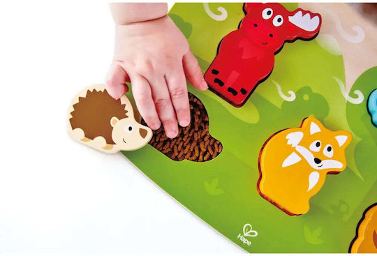 Holz Kinderpuzzle Abgesteckt 6 Stück Hape