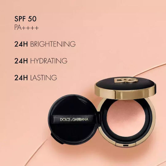 Illuminating Moisturizing Foundation Spf 50+ Dolce&gabbana Fresh Rose Glow Cushion Shade 6c Volume G 15