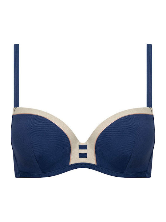 Bikini Σουτιέν με Ενίσχυση Navy Μπλε
