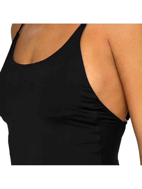 One Piece Swimsuit with Open Back Black