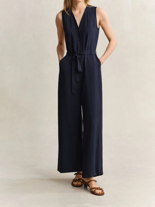 Damen Ärmellose Jumpsuit Marineblau