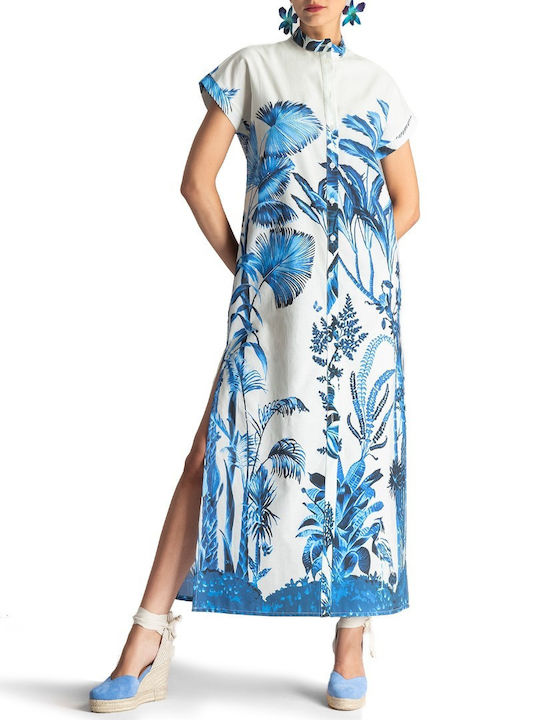 Summer Midi Shirt Dress White