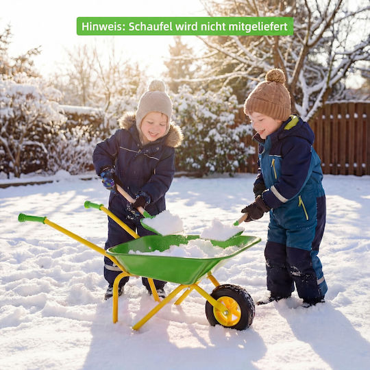 Costway Kids Handcart Plastic All Terrain Tires Boys Girls 3 Years Green 36 x 45 x 78 cm Tp10485gn