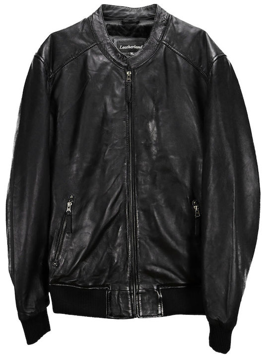 Leder Herren Jacke Schwarz