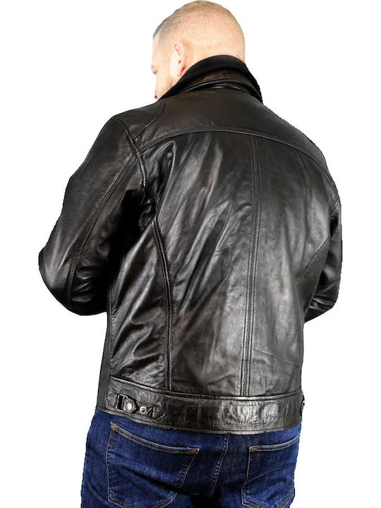Leder Herren Jacke Schwarz