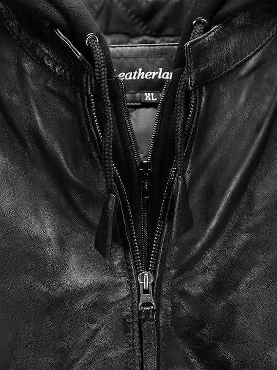Leder Herren Jacke Schwarz