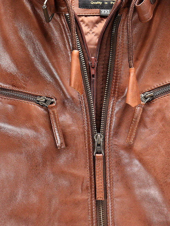 Leder Jacke Braun