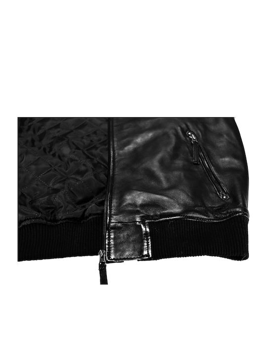 Leder Herren Jacke Schwarz