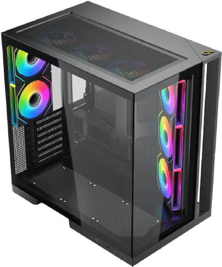 Xigmatek Aqua 7 Геймърска Midi Tower Кутия За Компютър Със Страничен Прозорец Черна
